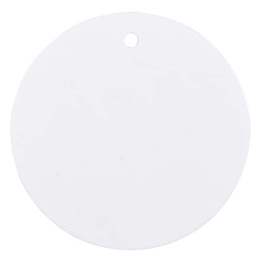 JAM Paper White Circular Gift Tags, 20ct.